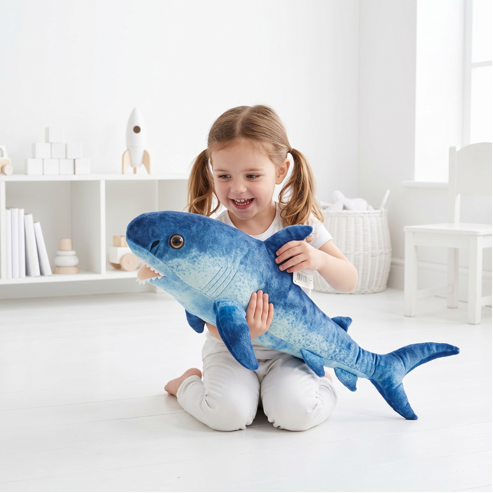 PELUCHE TIBURÓN AZUL 58 CM - 4