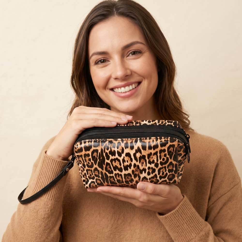 NECESER ANIMAL PRINT MARRÓN - 4