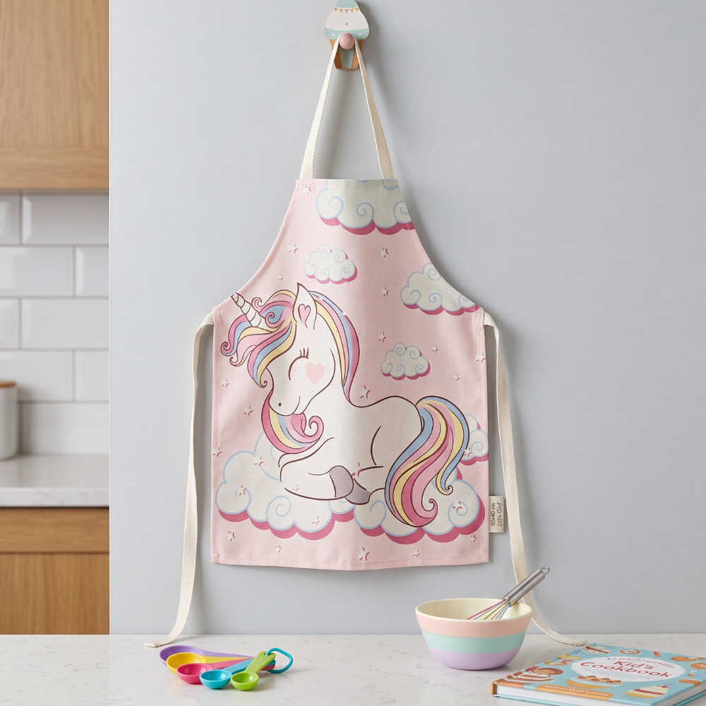MANDIL DELANTAL UNICORNIO ROSADO - 1