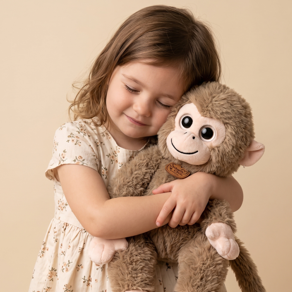 PELUCHE DE MONO MARRÓN 34 CM - 3