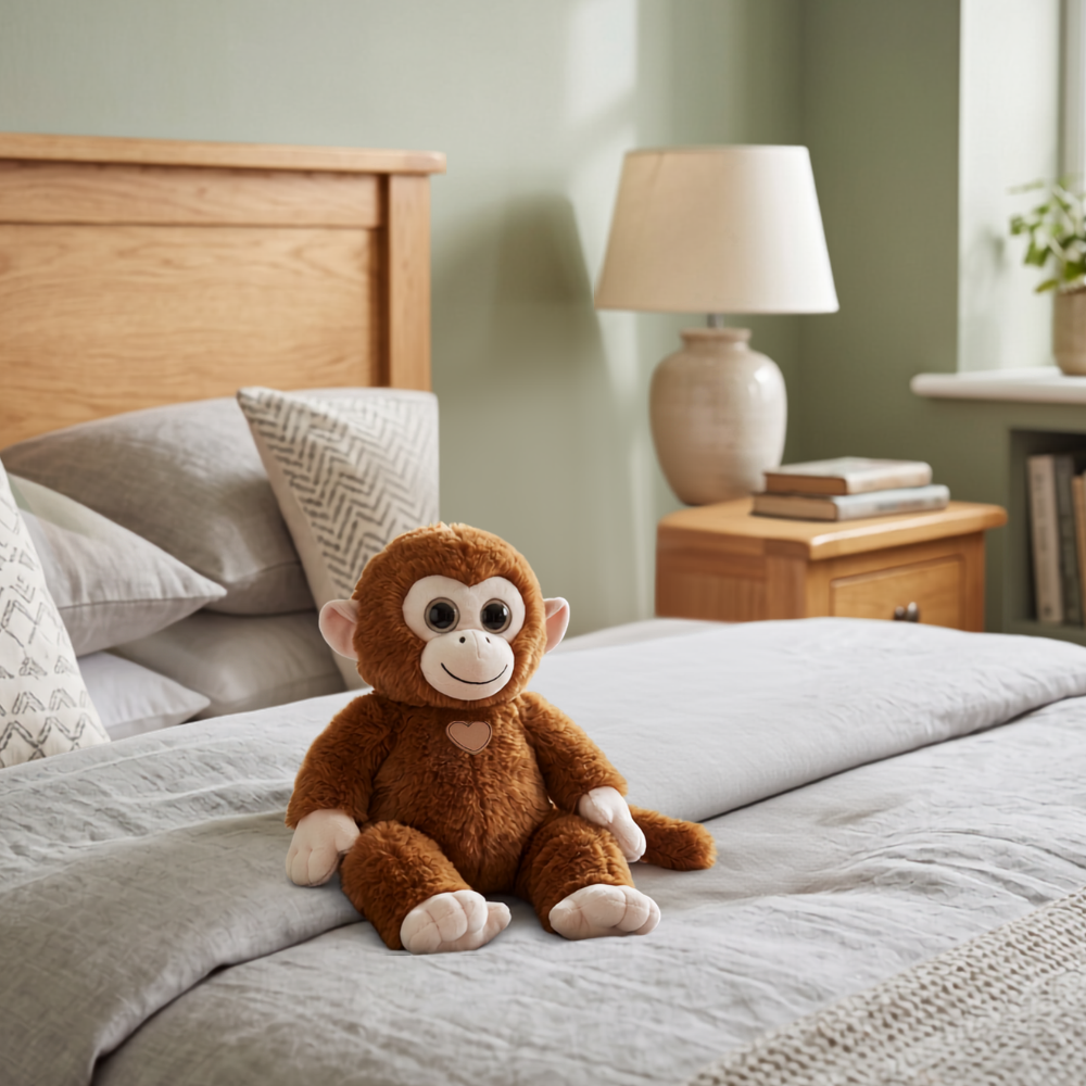 PELUCHE DE MONO MARRÓN CLARO 34 CM - 1