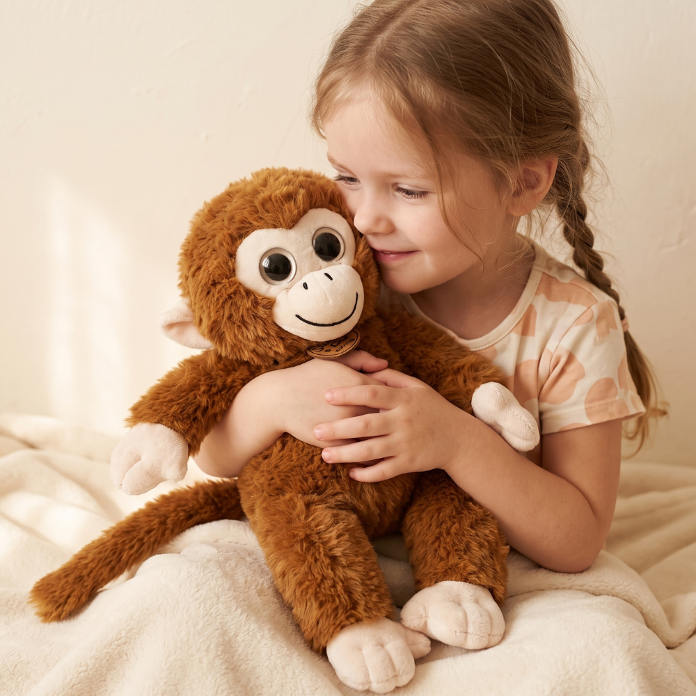 PELUCHE DE MONO MARRÓN CLARO 34 CM - 4