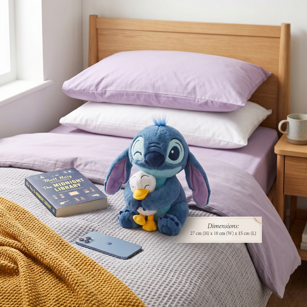 PELUCHE STITCH CON PATO 30 CM - 4