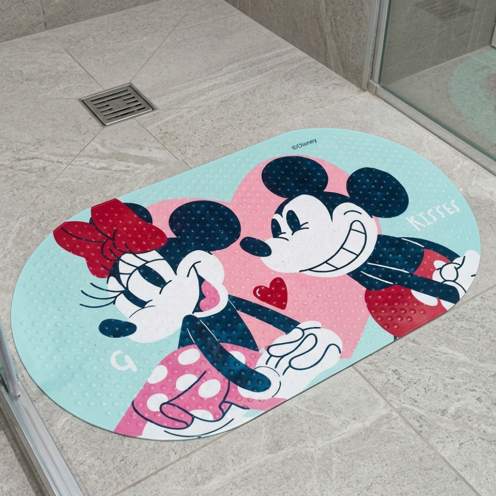 ALFOMBRA DE BAÑO ANTIDESLIZANTE MICKEY MOUSE CELESTE 38 CM X 68 CM - 2