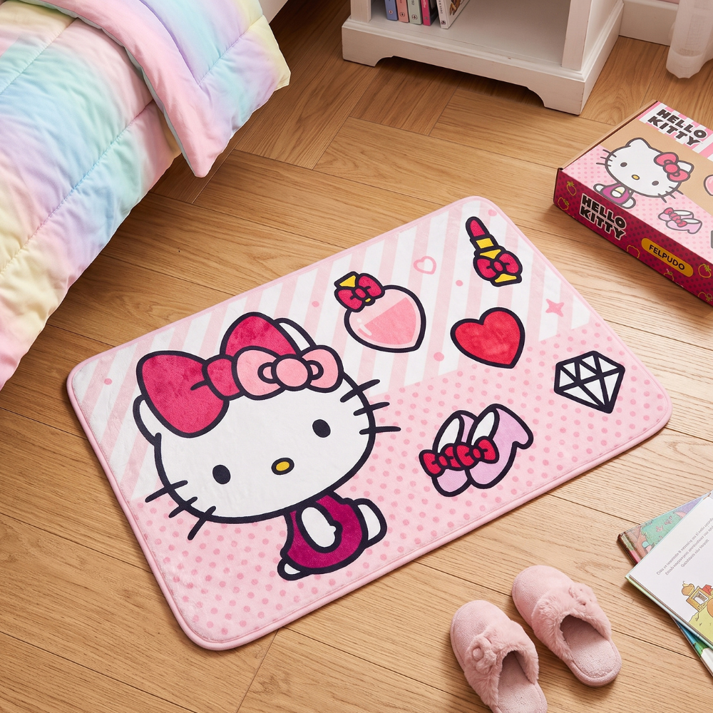 ALFOMBRA DE HELLO KITTY ROSA 60 CM X 40 CM - 1