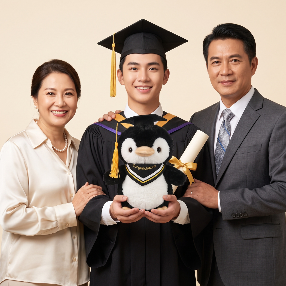 PELUCHE PINGUINO PARA GRADUACIÓN - 4