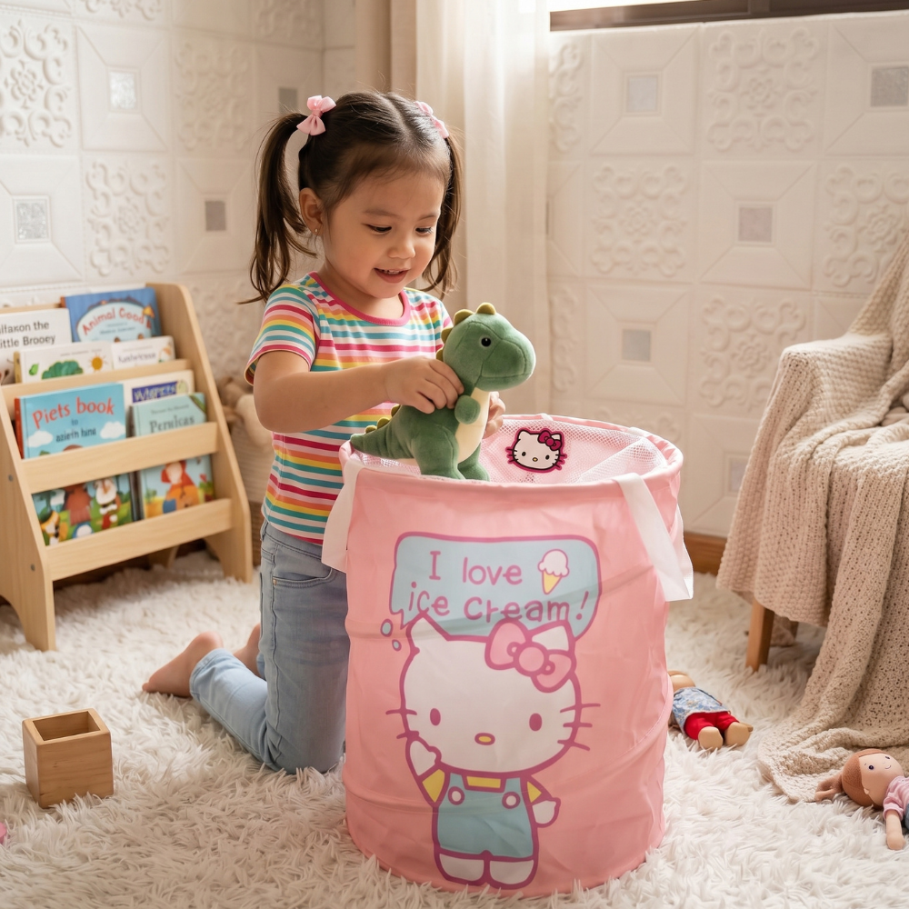 CESTA GATITA PLEGABLE 68 L MELÓN - 4