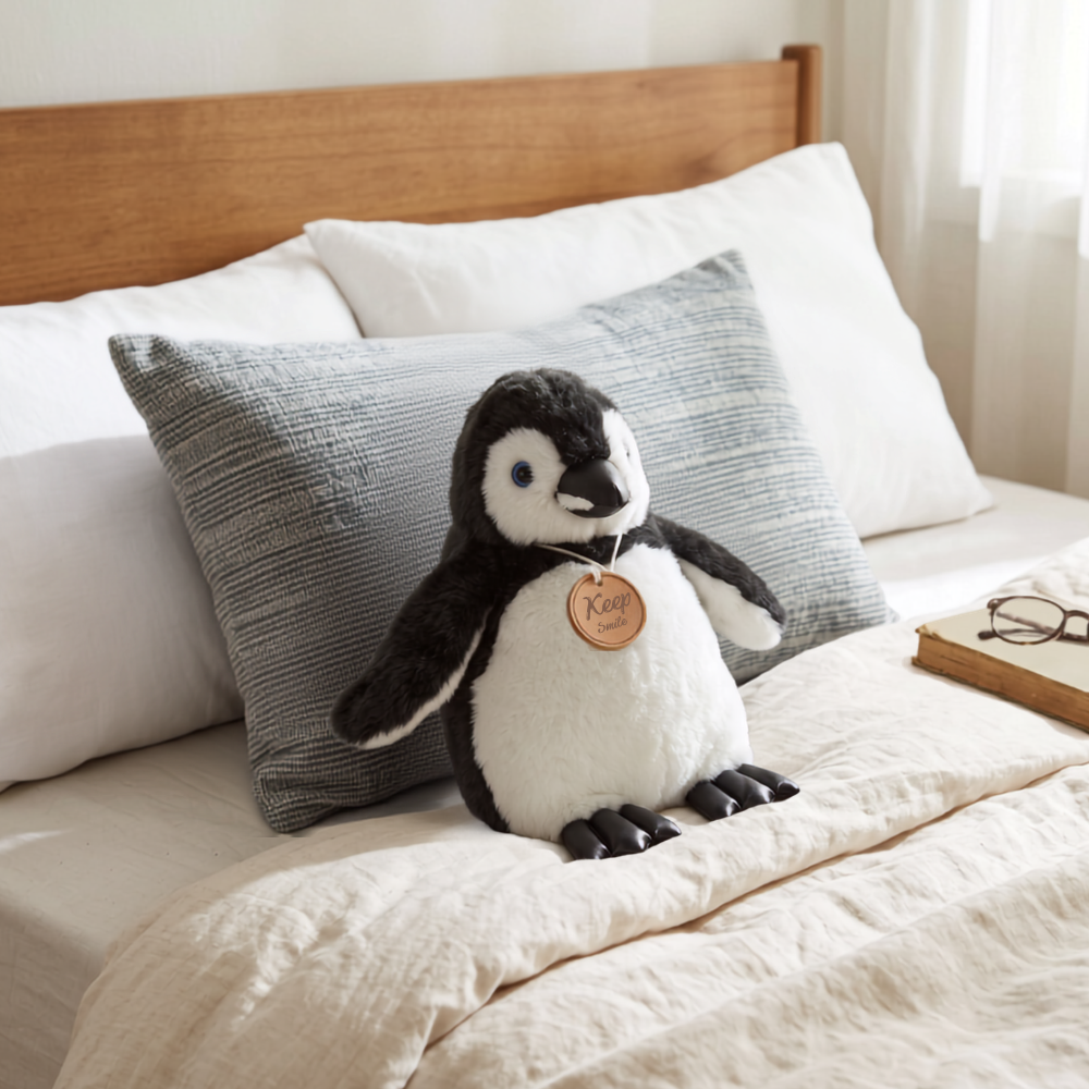 PELUCHE PINGUINO REAL NEGRO 30 CM - 1