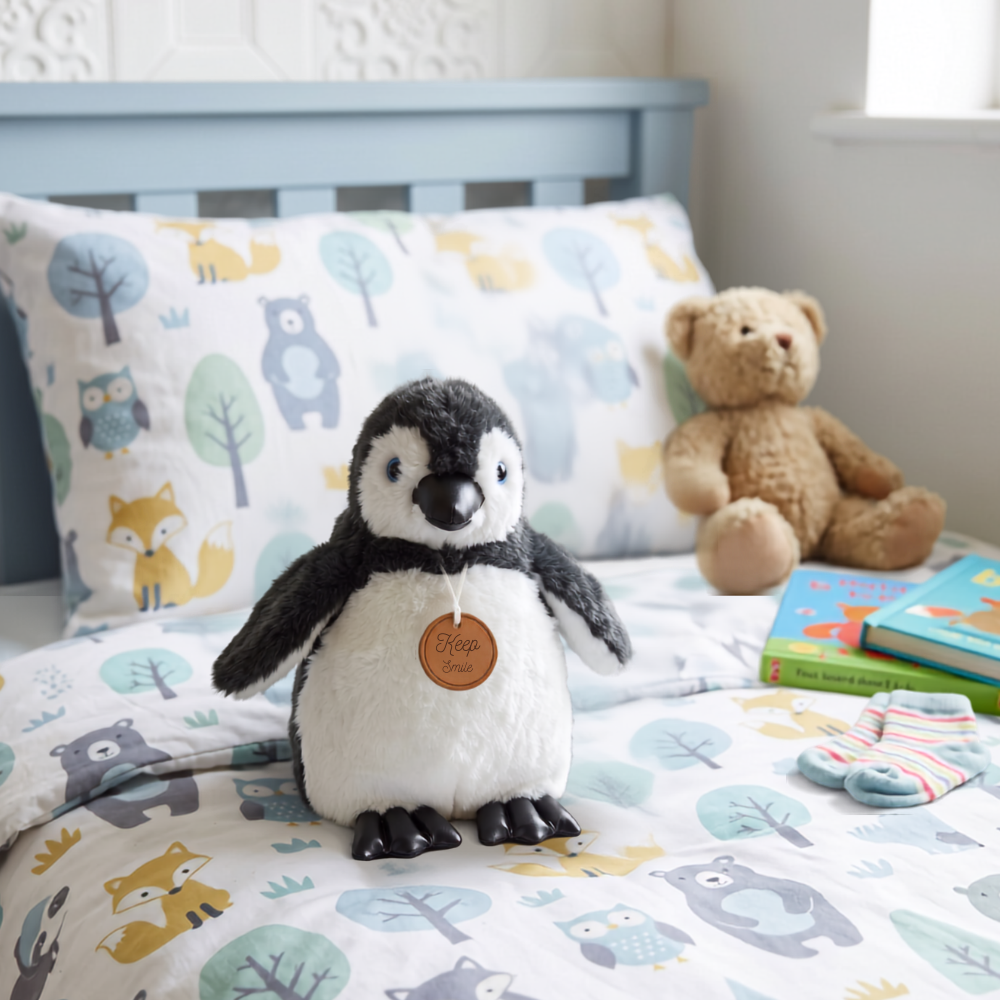 PELUCHE PINGUINO REAL NEGRO 30 CM - 2