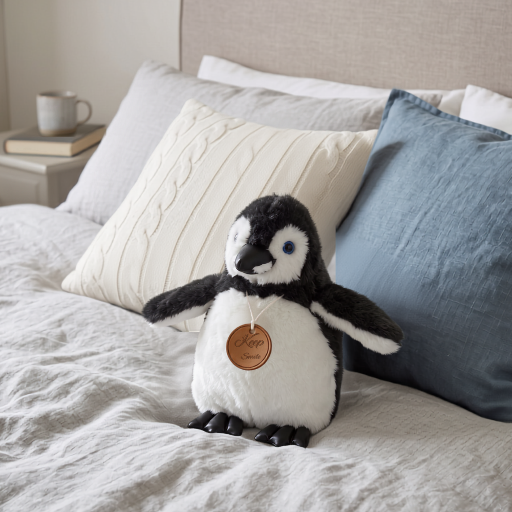 PELUCHE PINGUINO REAL NEGRO 30 CM - 4