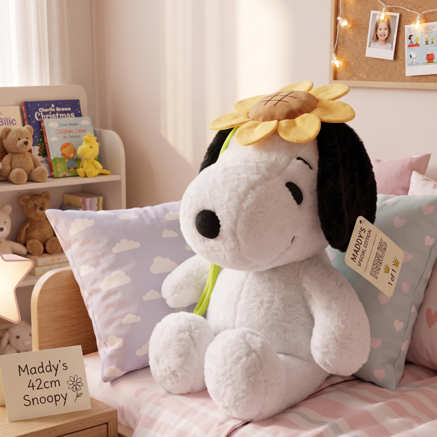 PELUCHE PERRO CON GIRASOL 42 CM - 4