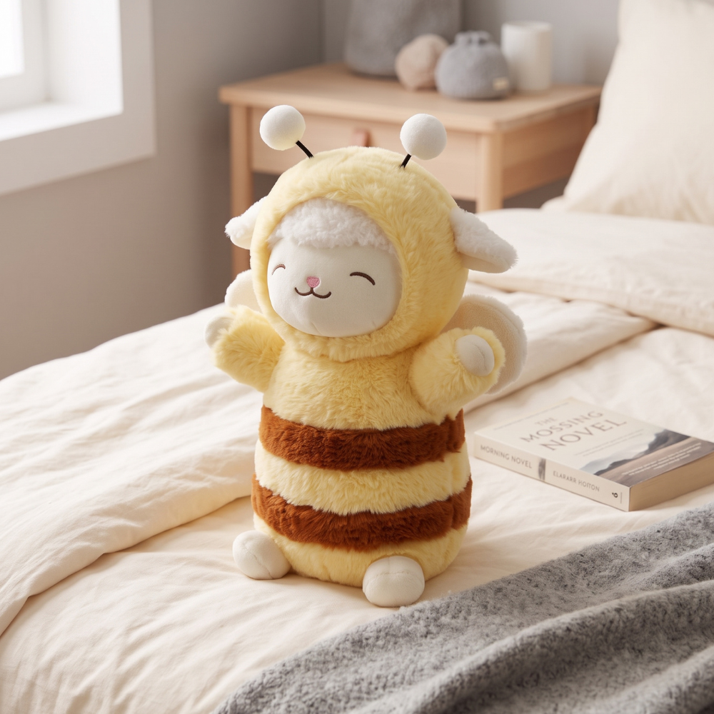 PELUCHE OVEJA CON DISFRAZ DE ABEJA 27 CM - 1