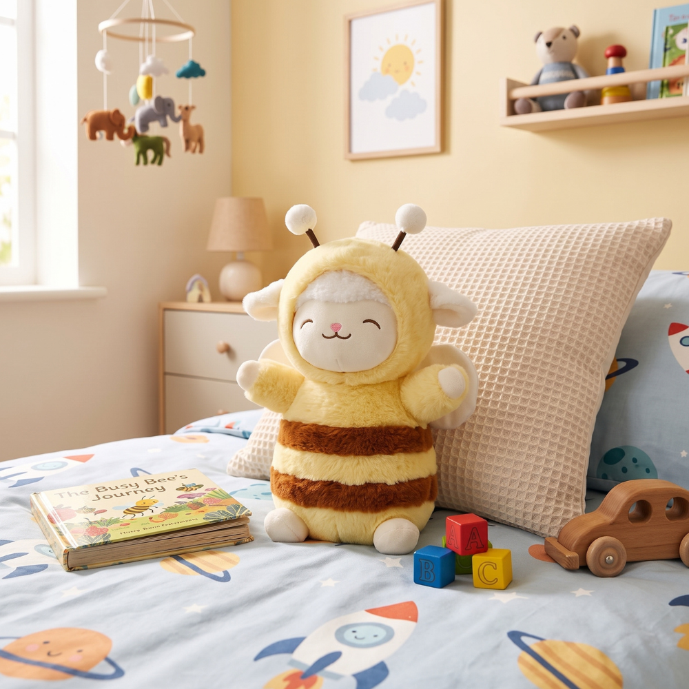 PELUCHE OVEJA CON DISFRAZ DE ABEJA 27 CM - 3