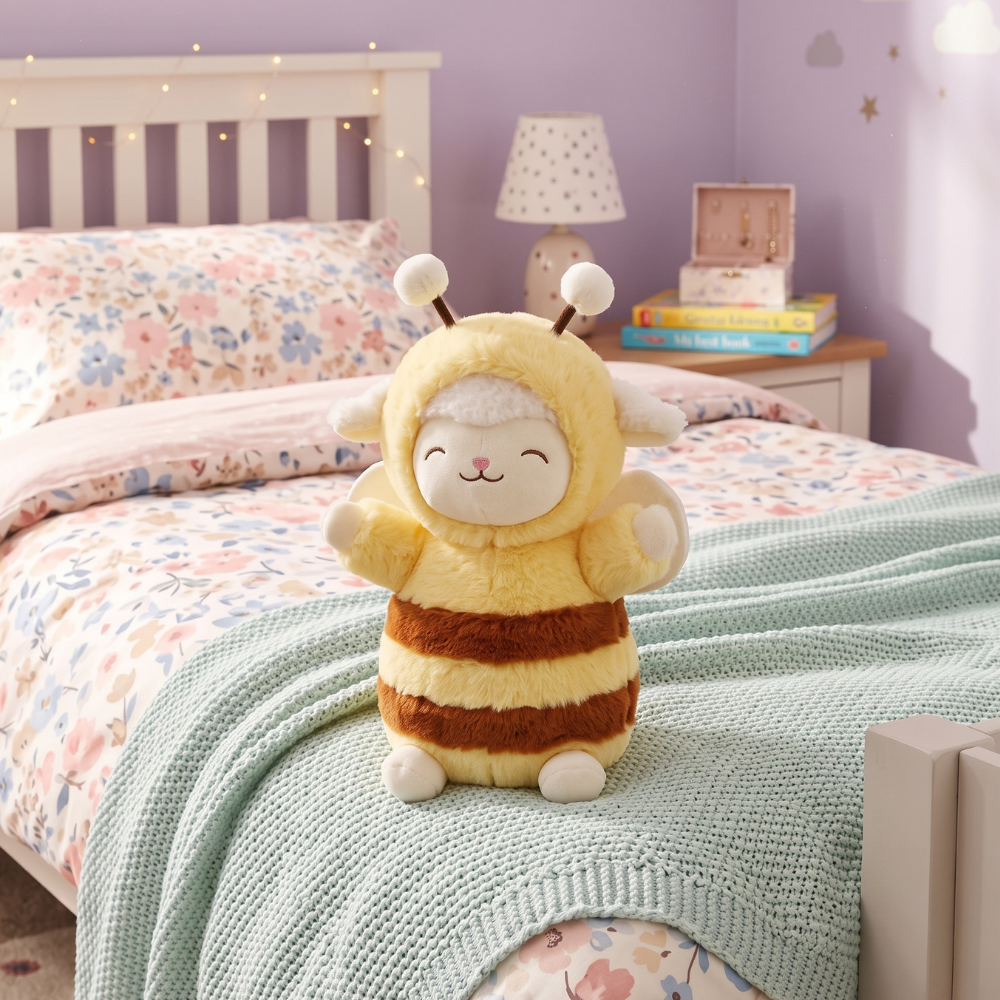 PELUCHE OVEJA CON DISFRAZ DE ABEJA 27 CM - 4