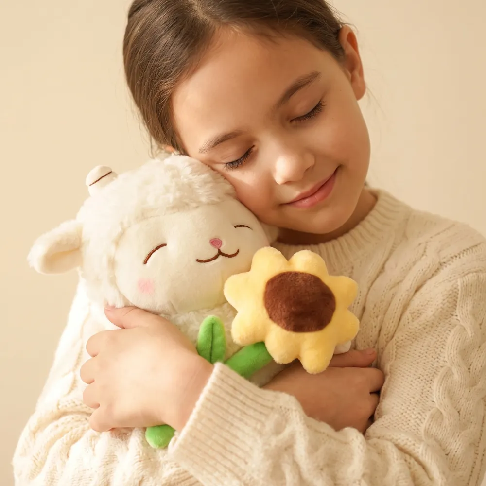 PELUCHE OVEJA CON FLOR 25 CM - 3