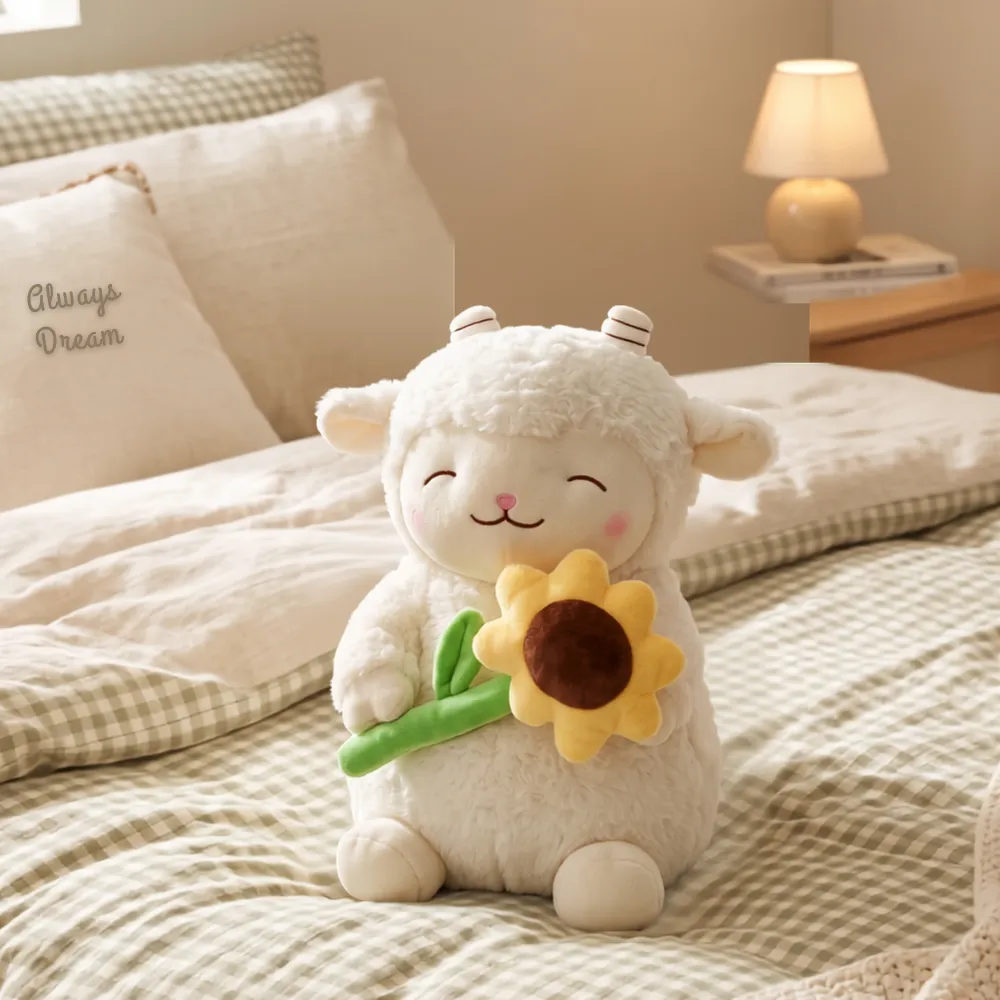 PELUCHE OVEJA CON FLOR 25 CM - 4