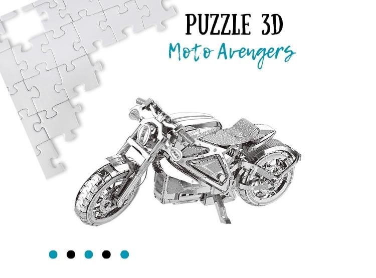ROMPECABEZAS ARMABLE 3D MOTO AVENGERS PARA NIÑOS Y ADULTOS - 1