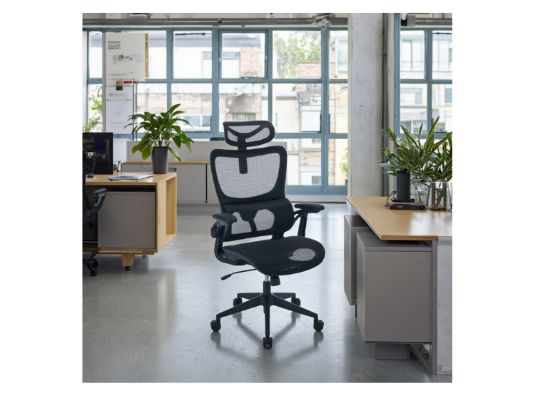 SILLA ERGONÓMICA CENTURY PREMIUM NEGRA - 2