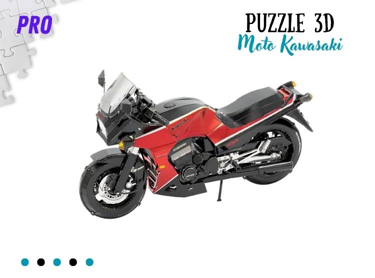 ROMPECABEZAS ARMABLE 3D MOTO KAWASAKI PARA NIÑOS Y ADULTOS - 1
