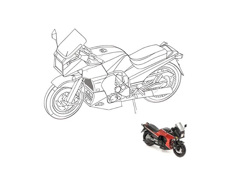 ROMPECABEZAS ARMABLE 3D MOTO KAWASAKI PARA NIÑOS Y ADULTOS - 4