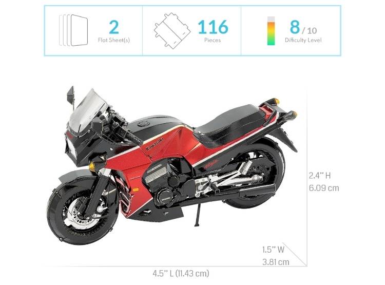 ROMPECABEZAS ARMABLE 3D MOTO KAWASAKI PARA NIÑOS Y ADULTOS - 6