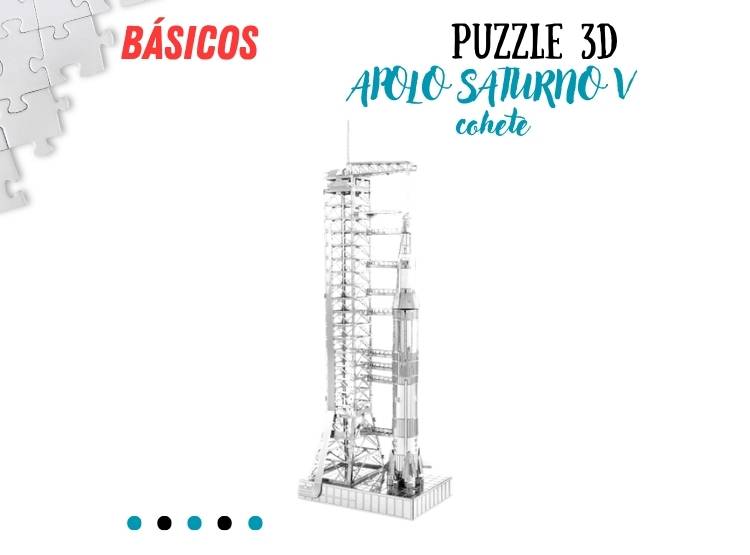 ROMPECABEZAS ARMABLE 3D APOLO SATURNO V COHETE PARA NIÑOS Y ADULTOS - 1