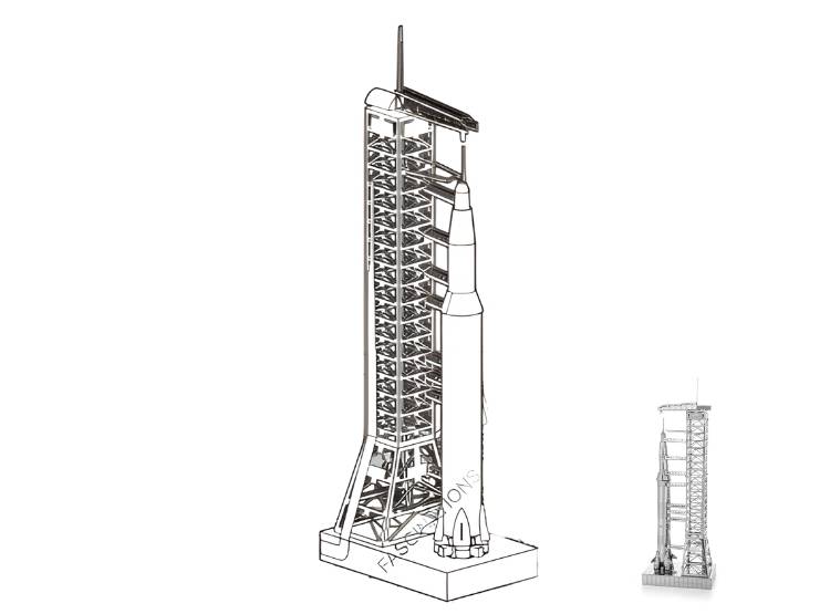 ROMPECABEZAS ARMABLE 3D APOLO SATURNO V COHETE PARA NIÑOS Y ADULTOS - 4