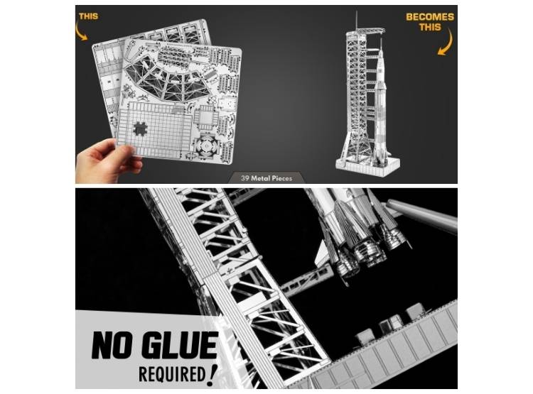 ROMPECABEZAS ARMABLE 3D APOLO SATURNO V COHETE PARA NIÑOS Y ADULTOS - 5