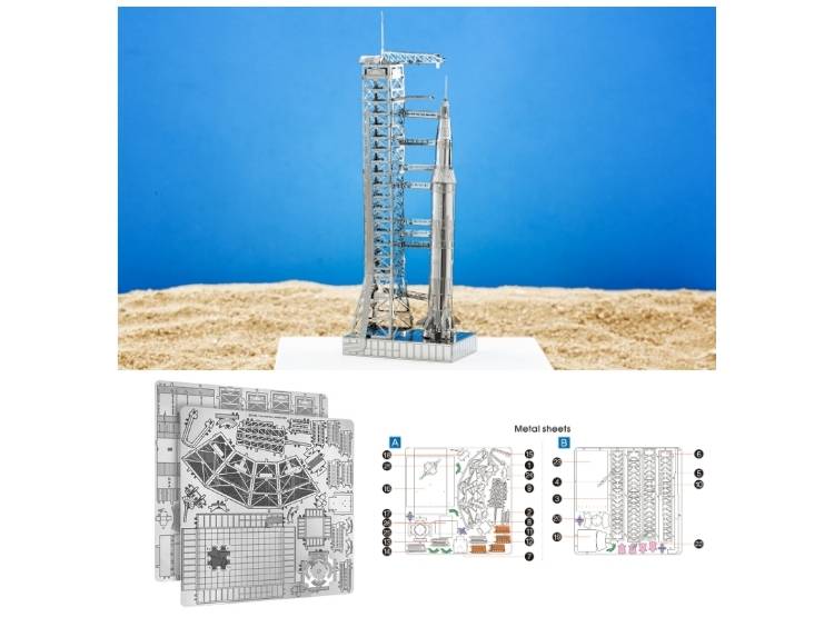 ROMPECABEZAS ARMABLE 3D APOLO SATURNO V COHETE PARA NIÑOS Y ADULTOS - 7