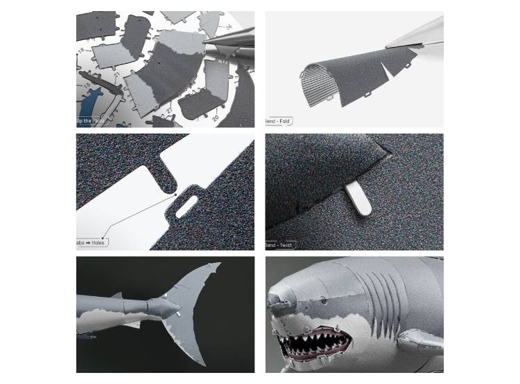 ROMPECABEZAS ARMABLE 3D TIBURON BLANCO PARA NIÑOS Y ADULTOS - 8