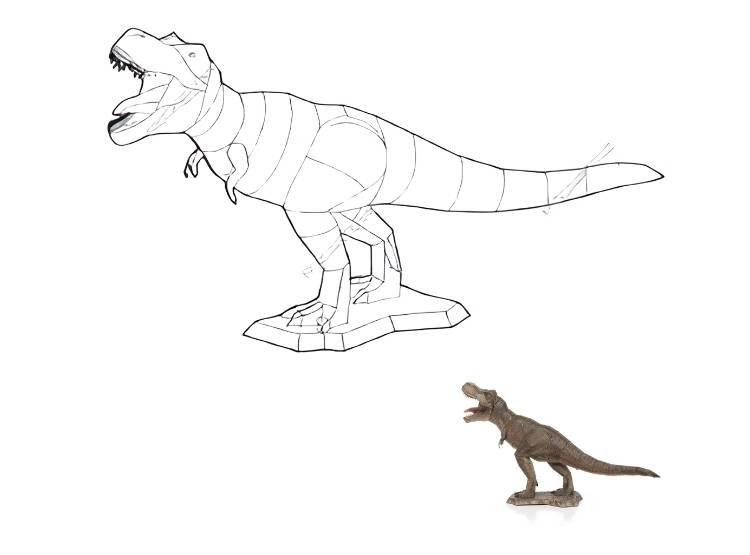ROMPECABEZAS ARMABLE 3D TIRANOSAURIO REX PARA NIÑOS Y ADULTOS - 4