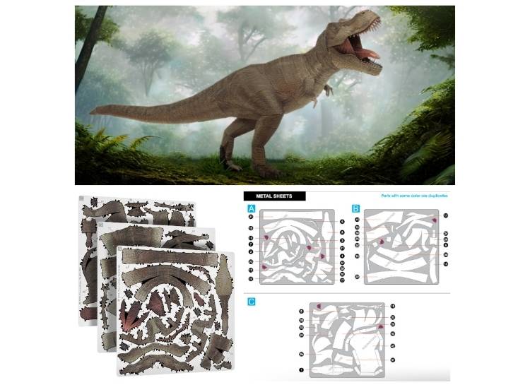 ROMPECABEZAS ARMABLE 3D TIRANOSAURIO REX PARA NIÑOS Y ADULTOS - 7