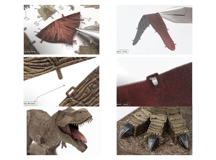 ROMPECABEZAS ARMABLE 3D TIRANOSAURIO REX PARA NIÑOS Y ADULTOS - 8