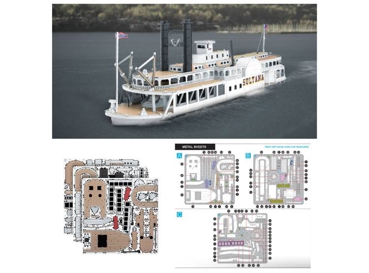 ROMPECABEZAS ARMABLE 3D SULTANA BARCO DE VAPOR PARA NIÑOS Y ADULTOS - 7