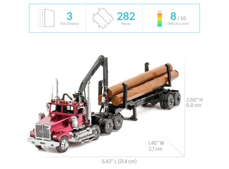 ROMPECABEZAS ARMABLE 3D CAMION MADERERO PARA NIÑOS Y ADULTOS - 8