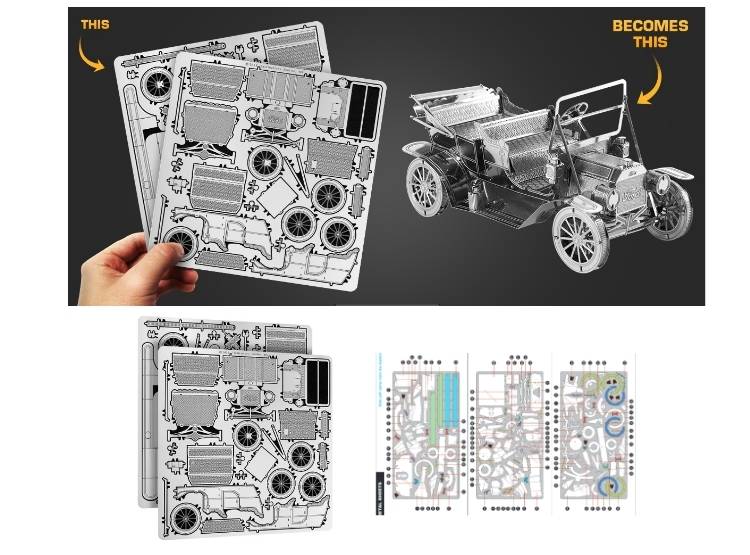 ROMPECABEZAS ARMABLE 3D FORD 1908 PARA NIÑOS Y ADULTOS - 7
