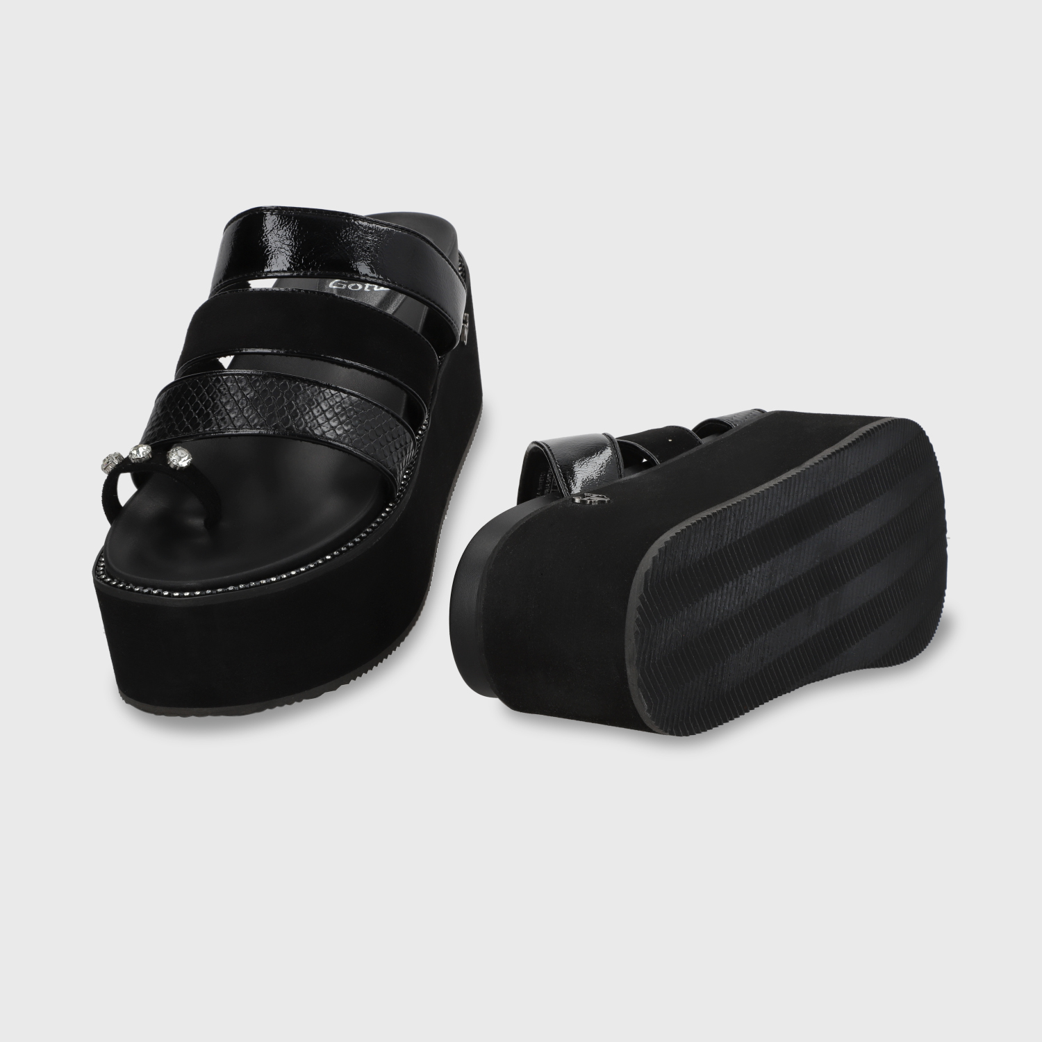 SANDALIA NEGRA MUJER 15662 GOTTA - 2