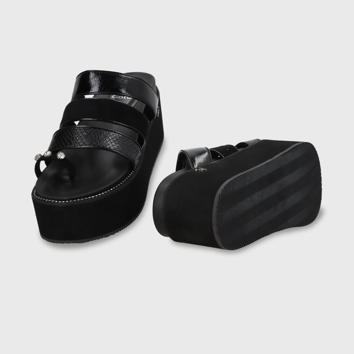 SANDALIA NEGRA MUJER 15662 GOTTA - 2