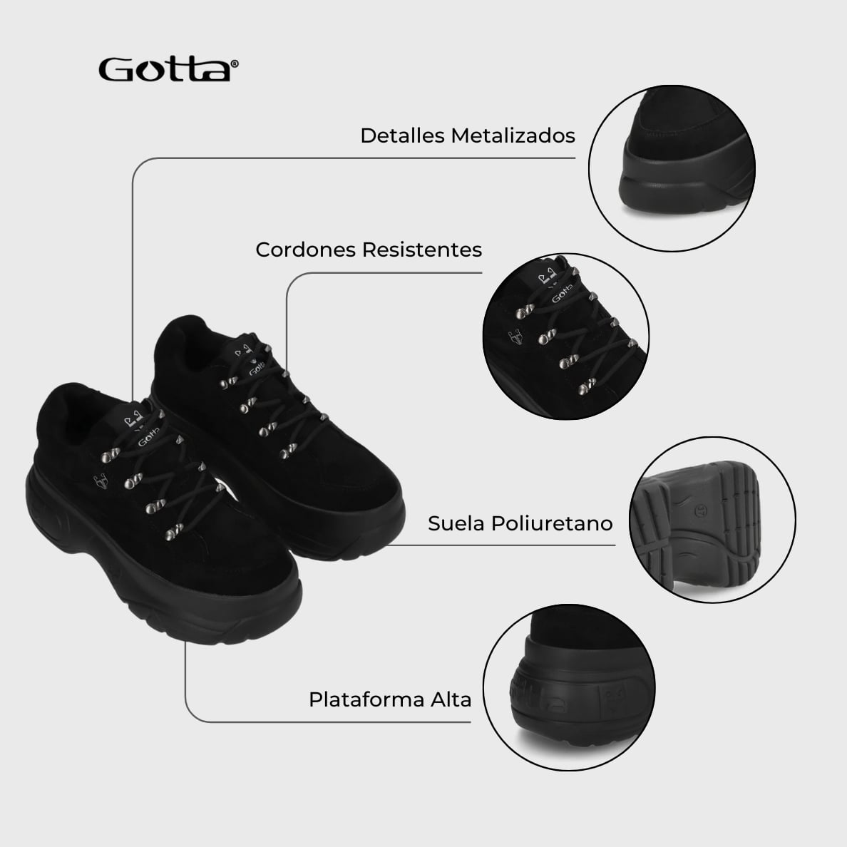 ZAPATILLA NEGRA MUJER 97249 - 5