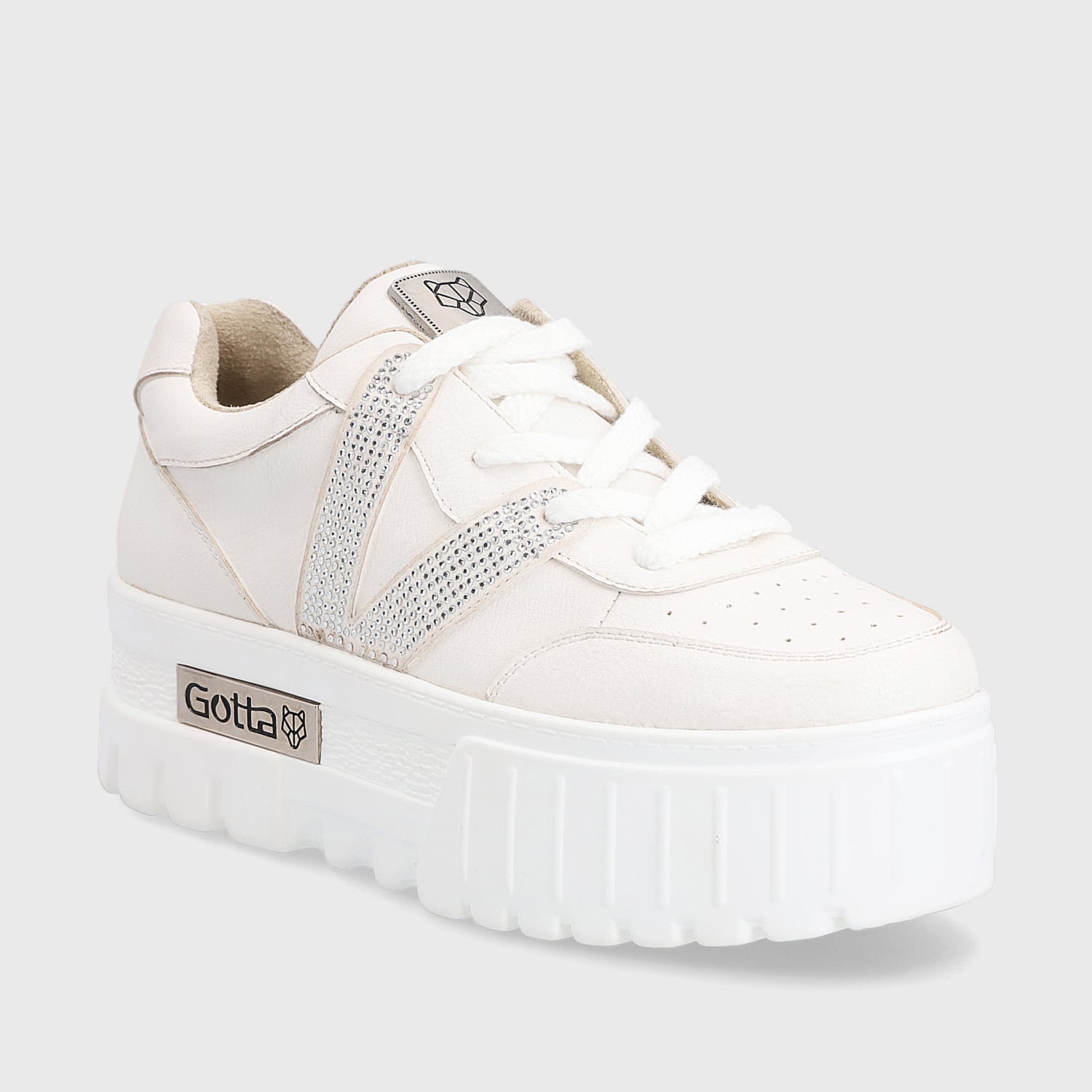 ZAPATILLA PLATAFORMA BLANCA MUJER 23242 GOTTA - 2