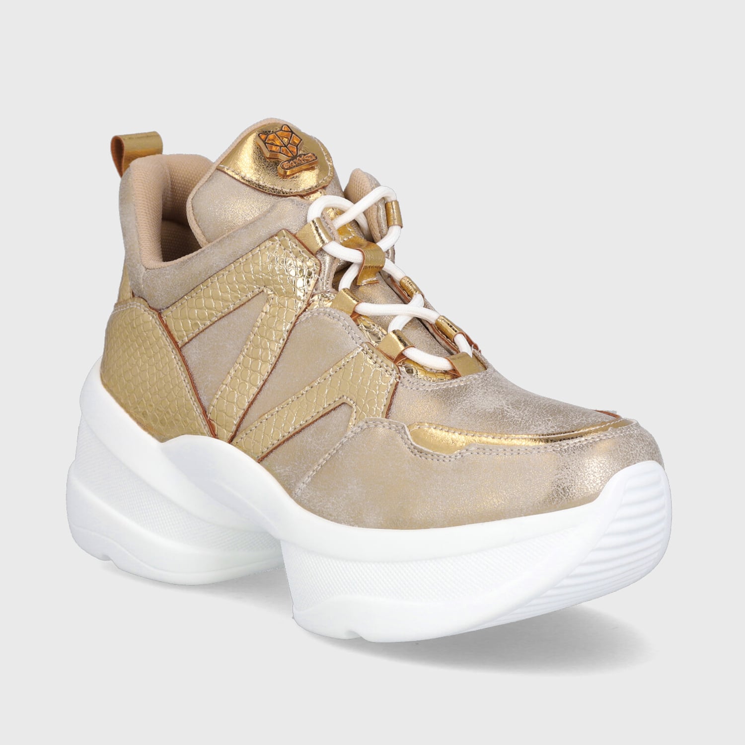 ZAPATILLA PLATAFORMA DORADA MUJER C7293 GOTTA - 3