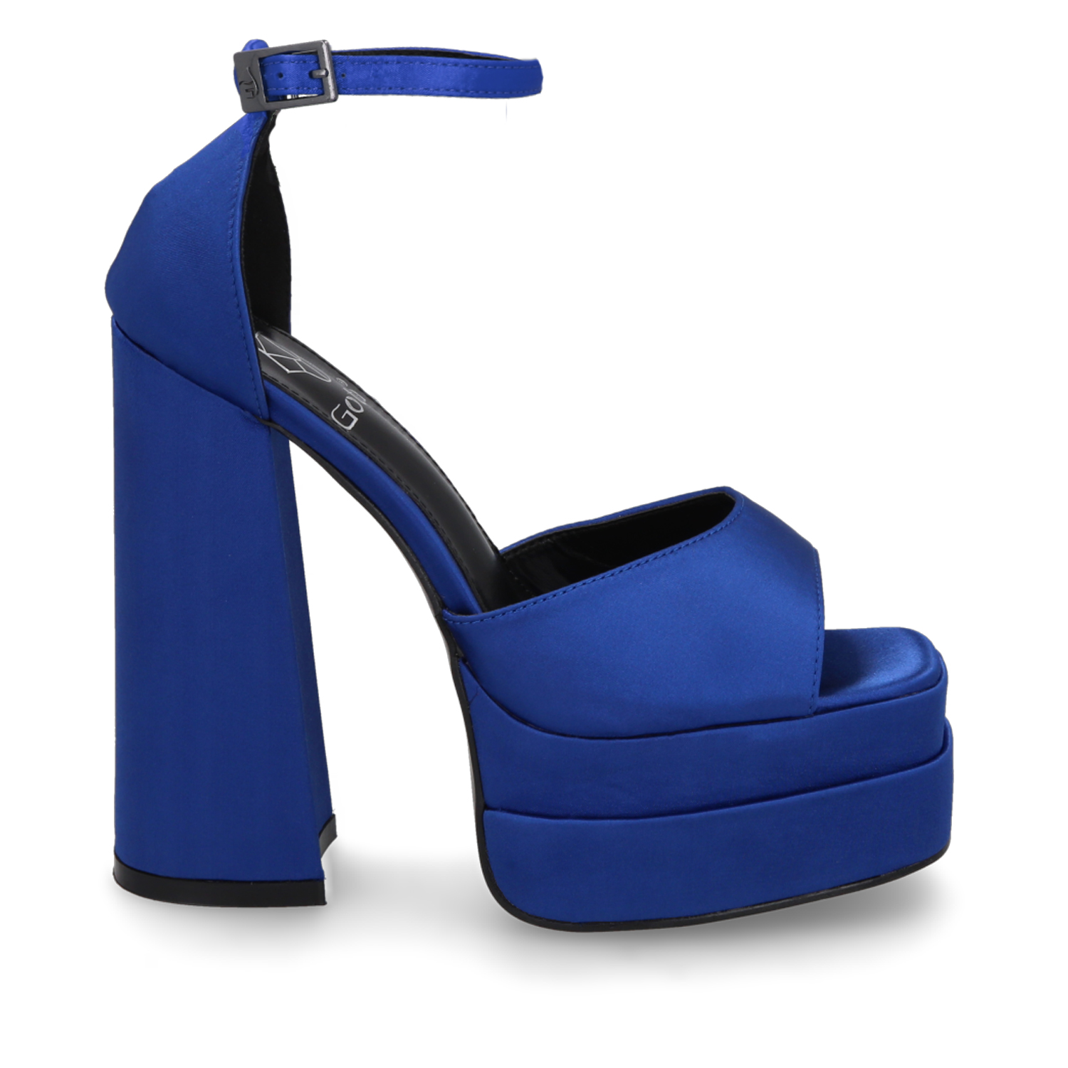 Sandalias plataforma azul y rosa-anaranjado