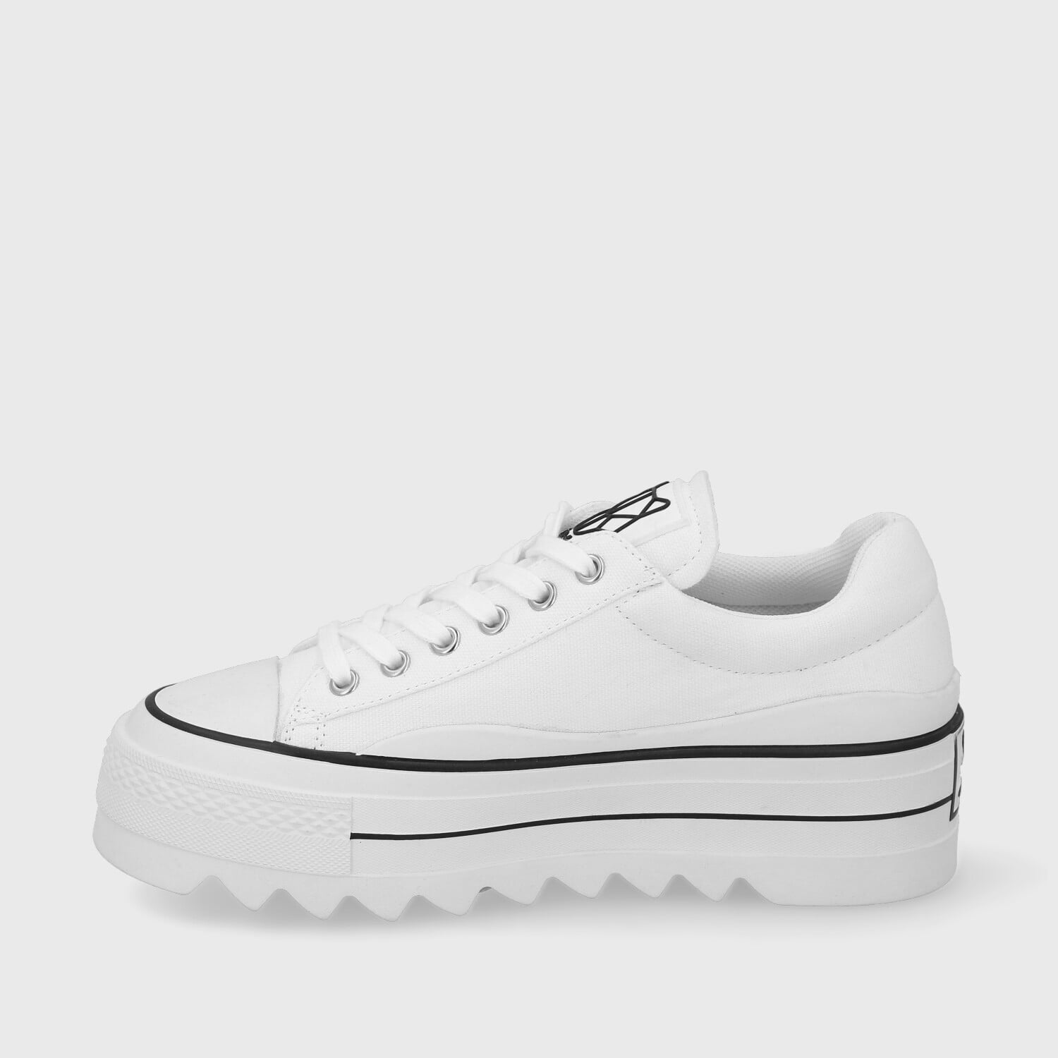 ZAPATILLA PLATAFORMA BLANCA  MUJER 33740 - 4