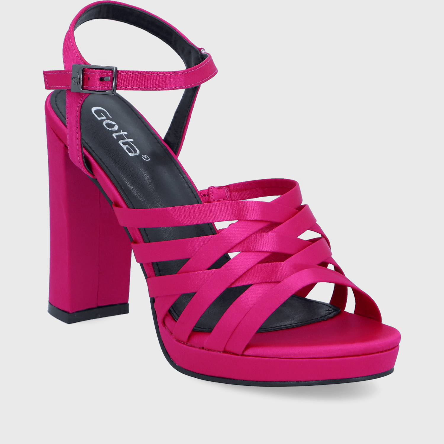 SANDALIAS MUJER GOTTA FUCSIA SATIN 15837 - 2
