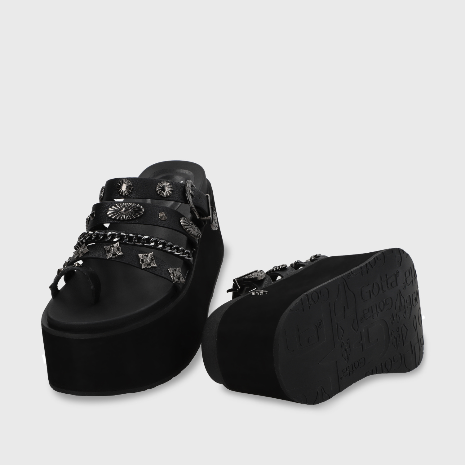 SANDALIAS MUJER GOTTA NEGRO PLATAFORMA 35181 - 6