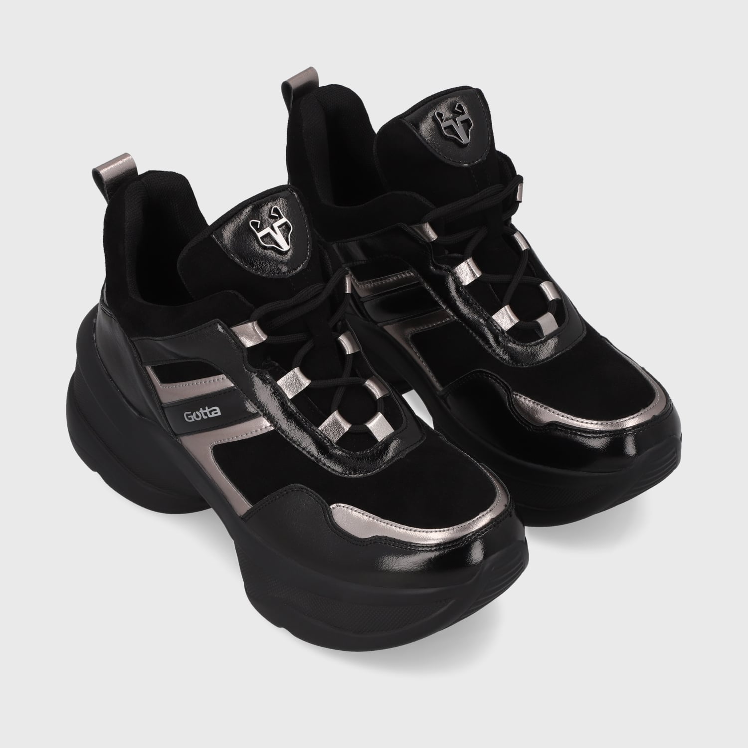 ZAPATILLA PLATAFORMA NEGRA MUJER 13162 - 3