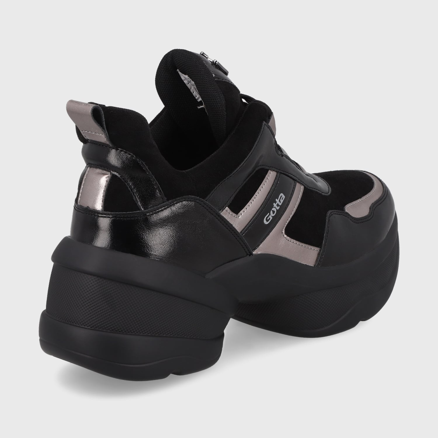 ZAPATILLA PLATAFORMA NEGRA MUJER 13162 - 5