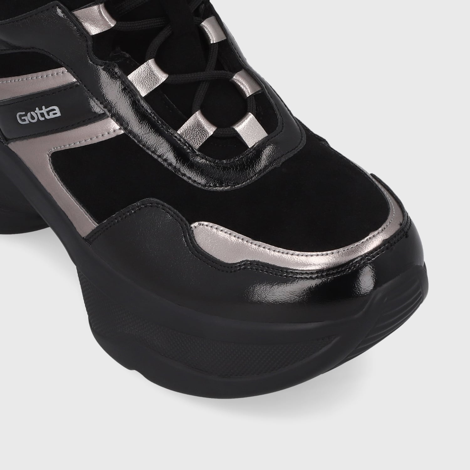 ZAPATILLA PLATAFORMA NEGRA MUJER 13162 - 6