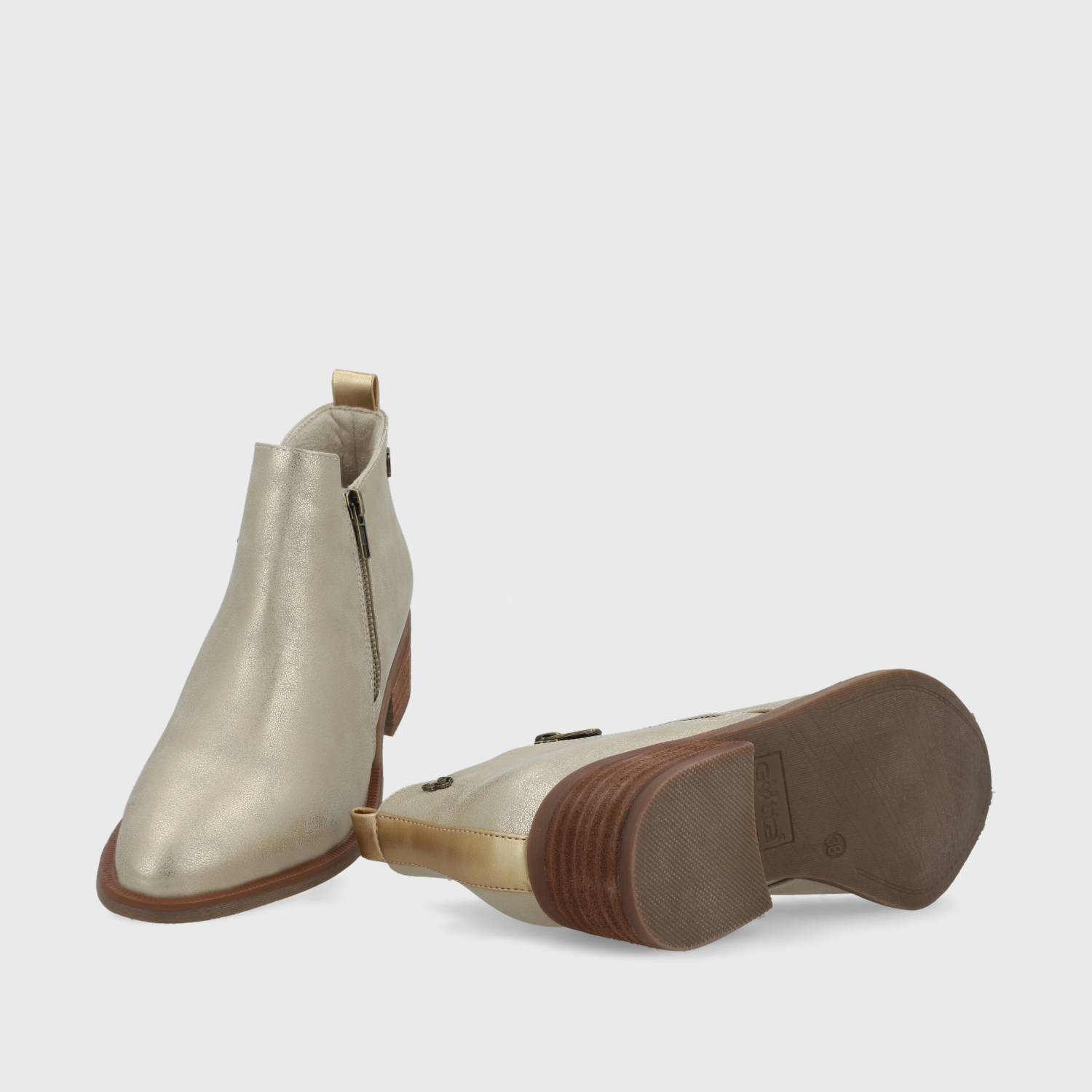 BOTINES MUJER GOTTA DORADO TACO 43101 - 7