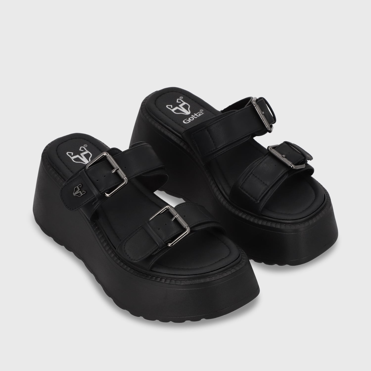 SANDALIAS MUJER GOTTA NEGRO PLATAFORMA 53721 - 3